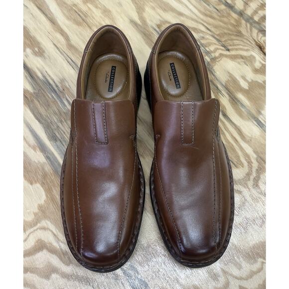 Clarks Escalade Step Slip-on Loafer Shoes Mens 10.5 Wide Brown Leather 13919 main image 9